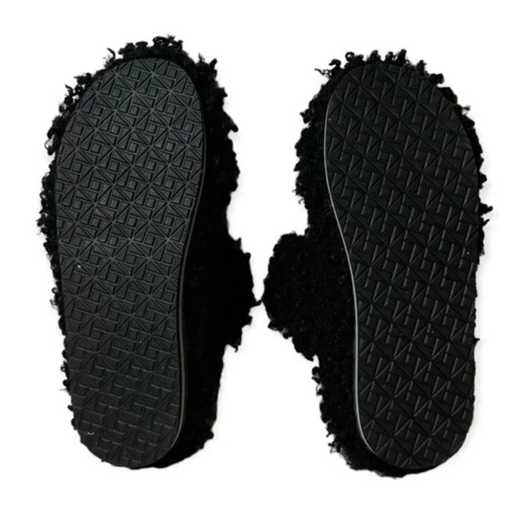 UBFEN Black Boucle Orthotic Slippers 7 - Picture 4 of 6